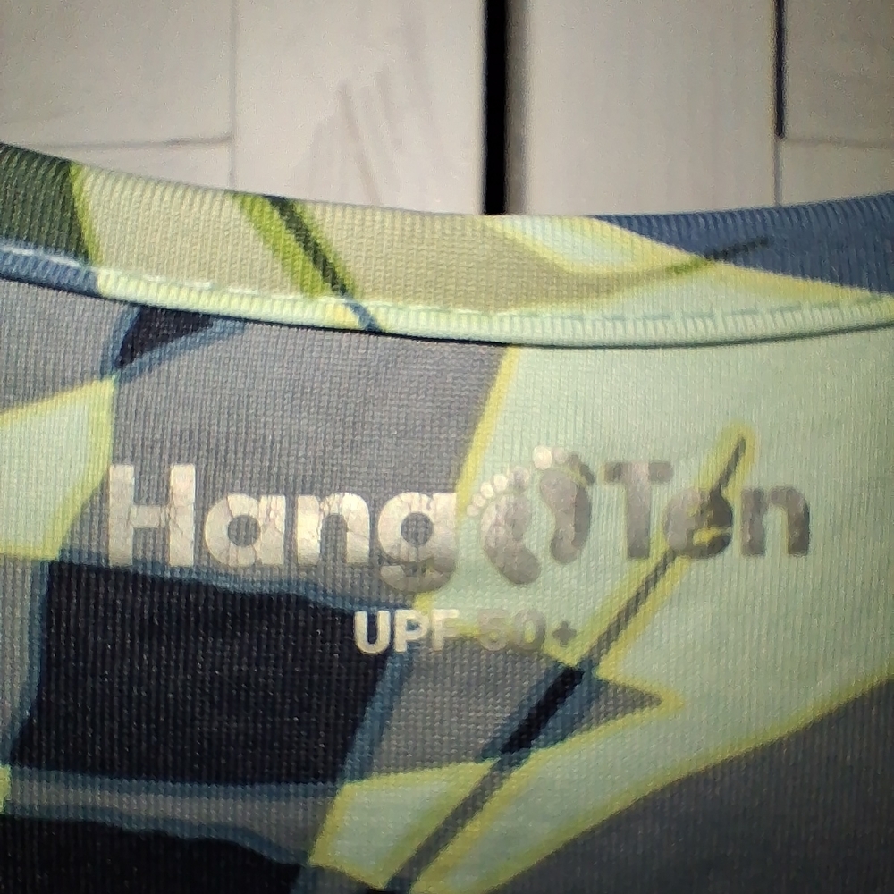Hang Ten Women's Long-Sleeve Leaf Print Top - Blue/Green - Picture 6 of 10